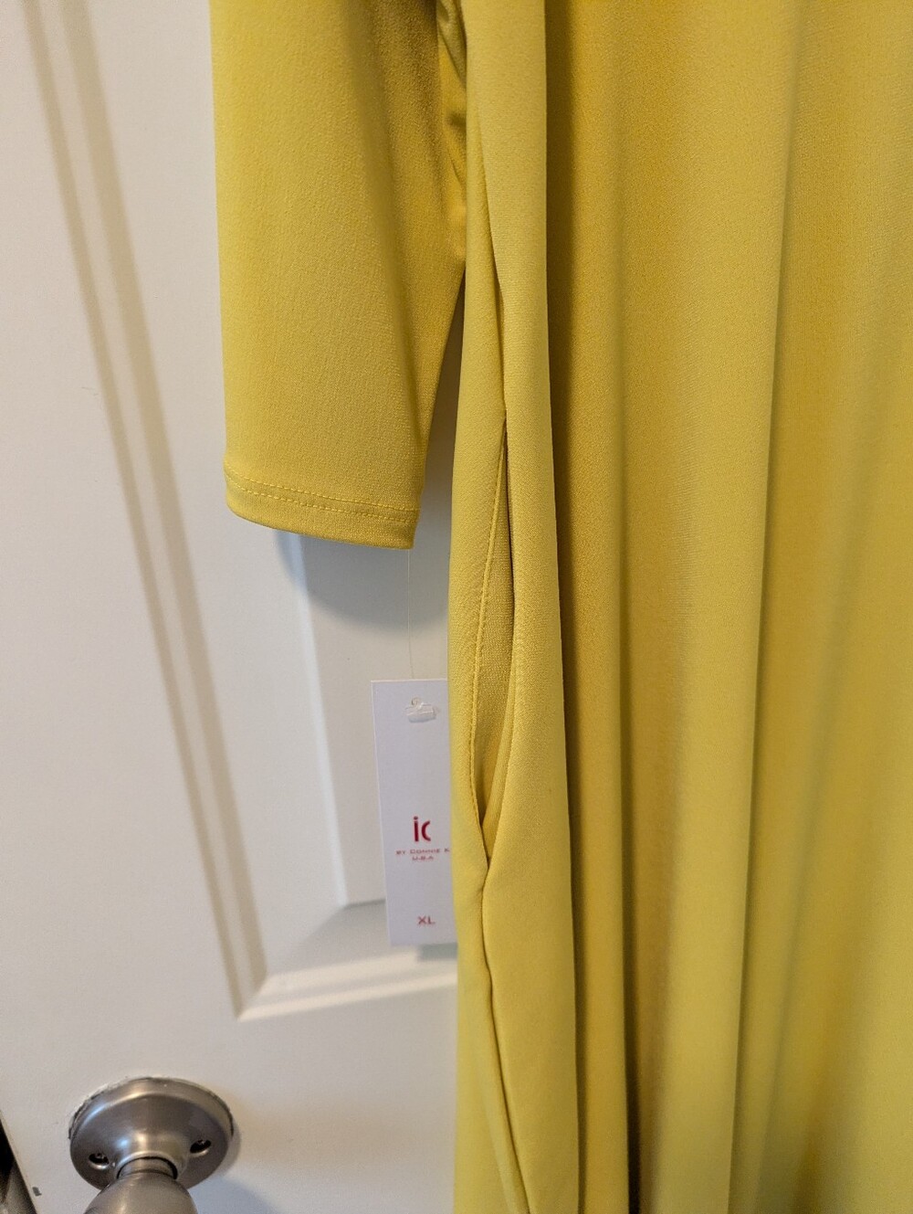 ICONIC London Lemon Yellow Long Sleeve Dress